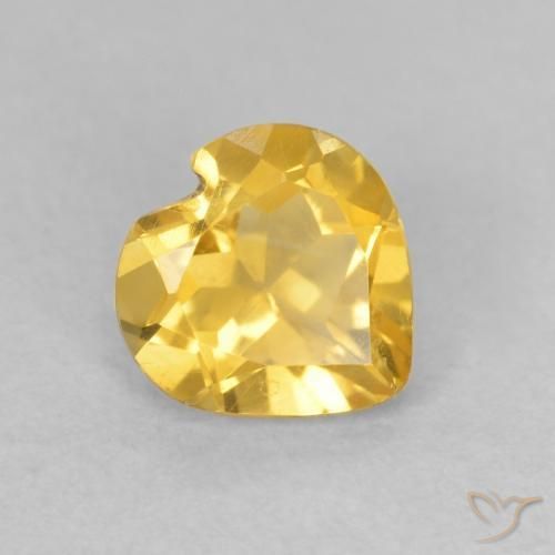 Citrino Dourado médio Natural 0.69ct, Coração, VVS-VS