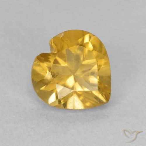 Citrino Dourado médio Natural 0.75ct, Coração, VVS-VS