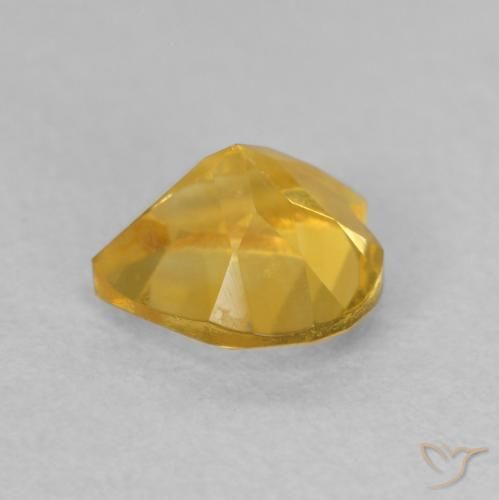 Citrino Laranja Dourada Natural 0.76ct, Coração, VVS-VS