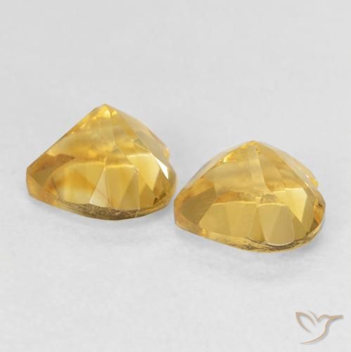 Pedras preciosas de Citrino Top Ouro natural de 1.63 ct, Coração, VVS-VS
