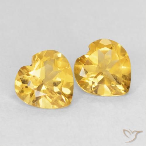 Pedras preciosas de Citrino Laranja Dourada natural de 1.28 ct, Coração, VVS-VS