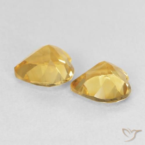 Pedras preciosas de Citrino Laranja Dourada natural de 1.28 ct, Coração, VVS-VS