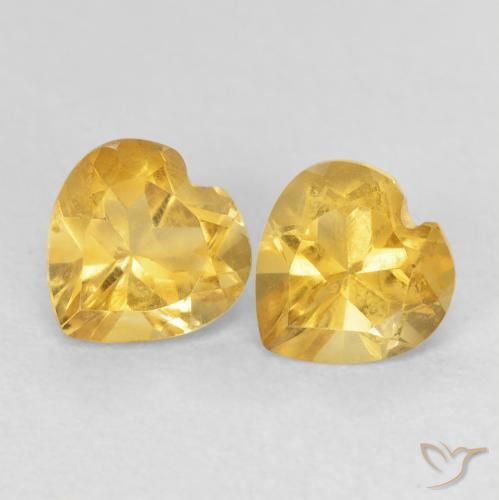 1.46ctw Natural Laranja Dourada Citrino, Coração, VVS-VS