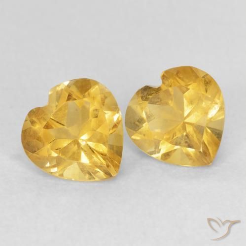 Pedras preciosas de Citrino Laranja Dourada natural de 1.46 ct, Coração, VVS-VS
