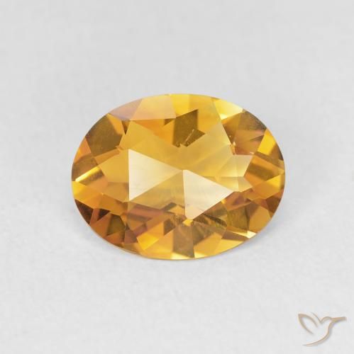 1.38ct Natural Medium Light-Golden Citrino, oval, VVS