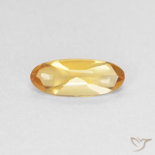 0.87ct Natural Medium Light Orange-Gold Citrino, oval, Transparente