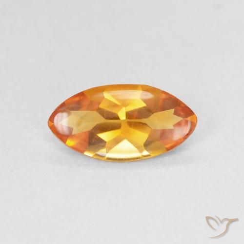 0.79ct Natural Laranja Médio Citrino, Marquesa, Transparente