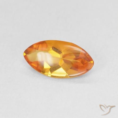 Citrino Laranja Médio Natural 0.79ct, Marquesa, Transparente