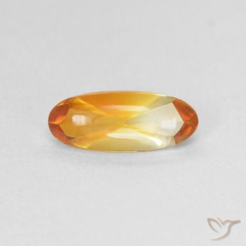 0.96ct Natural Laranja-Ouro Citrino, oval, Transparente