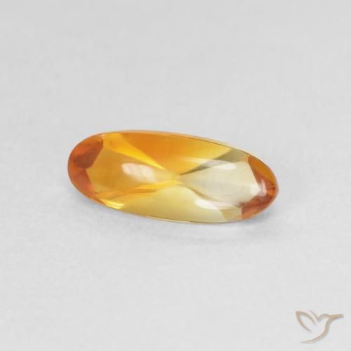 Citrino Laranja-Ouro Natural 0.96ct, oval, Transparente