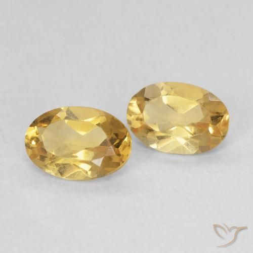 Pedras preciosas de Citrino Dourado claro natural de 0.74 ct, oval, VVS-VS