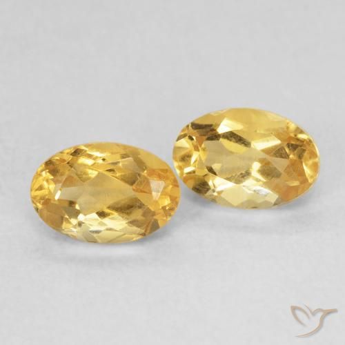 Pedras preciosas de Citrino Dourado natural de 1.06 ct, oval, VS