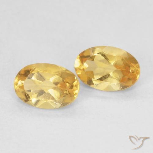 Pedras preciosas de Citrino Dourado natural de 0.90 ct, oval, VVS-VS
