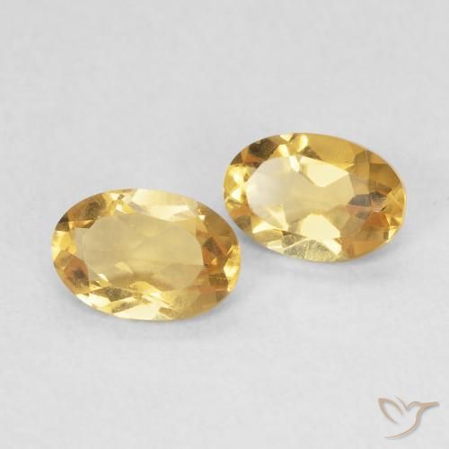 Pedras preciosas de Citrino Dourado natural de 0.69 ct, oval, VVS-VS