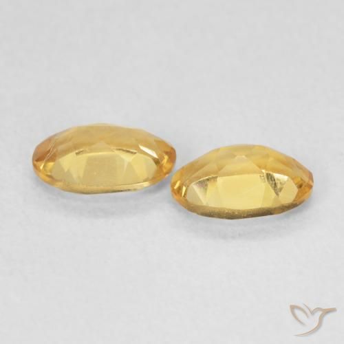 Pedras preciosas de Citrino Dourado natural de 0.69 ct, oval, VVS-VS