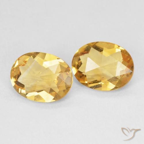 Pedras preciosas de Citrino Dourado natural de 3.08 ct, oval, VVS-VS
