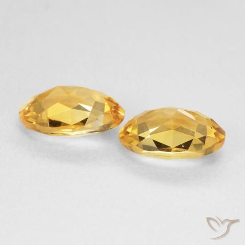 Pedras preciosas de Citrino Dourado natural de 3.08 ct, oval, VVS-VS
