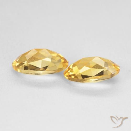 Pedras preciosas de Citrino Dourado natural de 2.93 ct, oval, VVS-VS