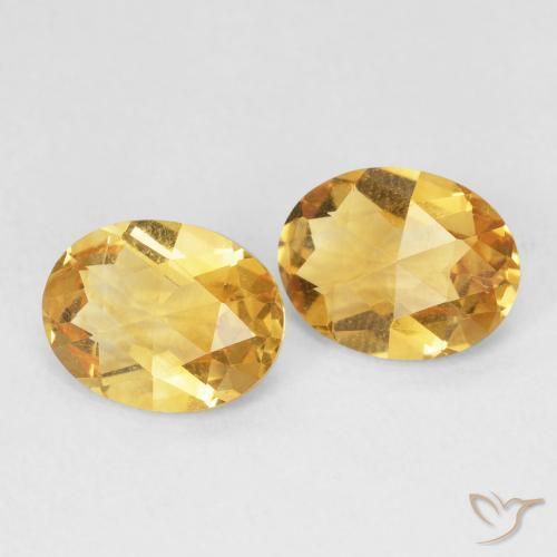 Pedras preciosas de Citrino Dourado natural de 3.10 ct, oval, VVS-VS