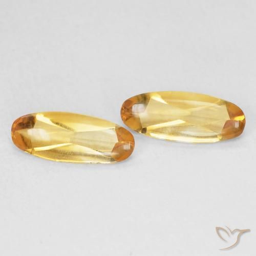 Pedras preciosas de Citrino Dourado natural de 1.25 ct, oval, Transparente