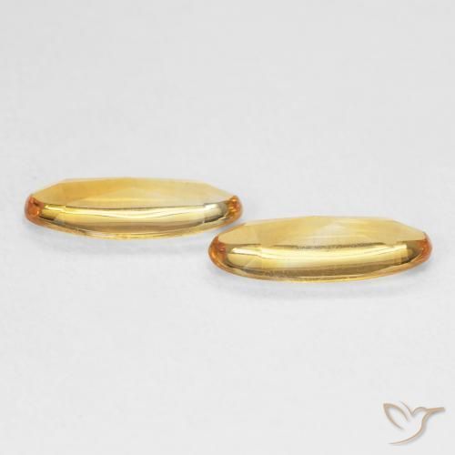 Pedras preciosas de Citrino Dourado natural de 1.25 ct, oval, Transparente