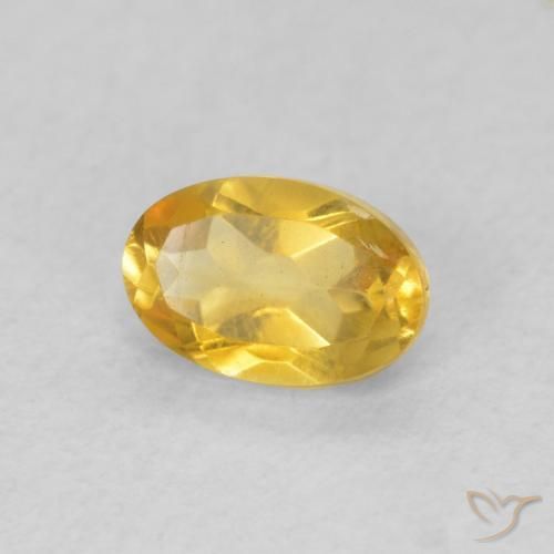 Citrino Dourado médio Natural 0.46ct, oval, VVS-VS