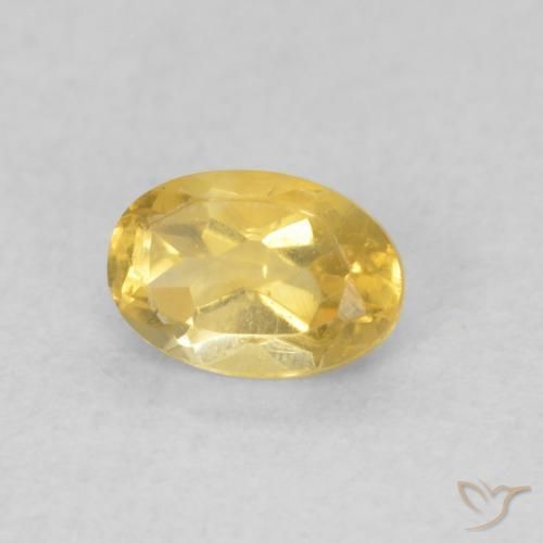 Citrino Dourado médio Natural 0.43ct, oval, VVS-VS