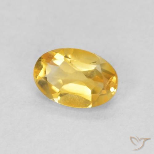 Citrino Dourado médio Natural 0.42ct, oval, VVS-VS