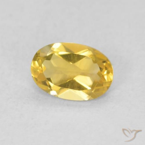 Citrino Dourado médio Natural 0.41ct, oval, VVS-VS