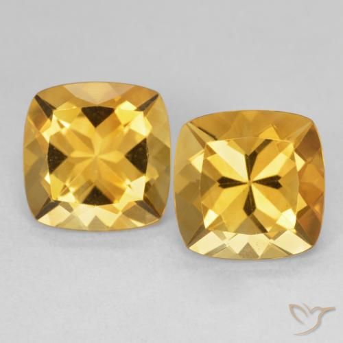 7.37ctw Natural Laranja Dourado Profundo Citrino, Almofada, VVS