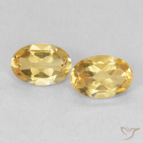 0.84ctw Natural ouro médio Citrino, oval, VVS-VS