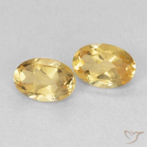 Pedras preciosas de Citrino ouro médio natural de 0.84 ct, oval, VVS-VS