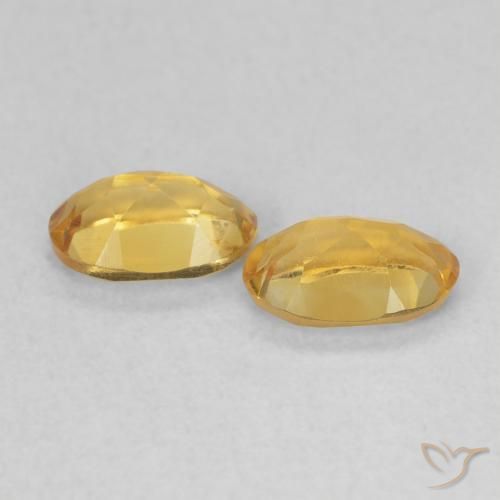 Pedras preciosas de Citrino Dourado Escuro natural de 0.79 ct, oval, VVS-VS