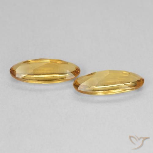 Pedras preciosas de Citrino Medium Light-Golden natural de 1.74 ct, oval, Transparente