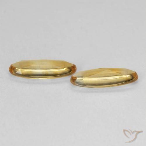 Pedras preciosas de Citrino Laranja Dourada natural de 1.21 ct, oval, Transparente