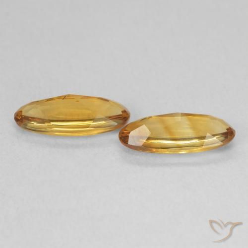 Pedras preciosas de Citrino Medium Light-Golden natural de 1.72 ct, oval, Transparente
