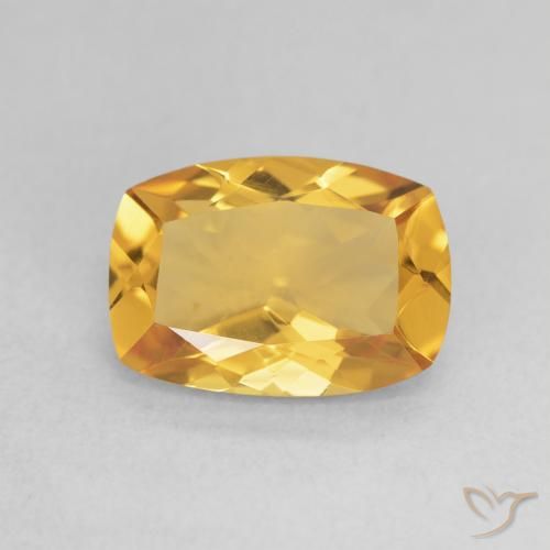 2.53ct Natural Medium Light-Golden Citrino, Almofada, VVS