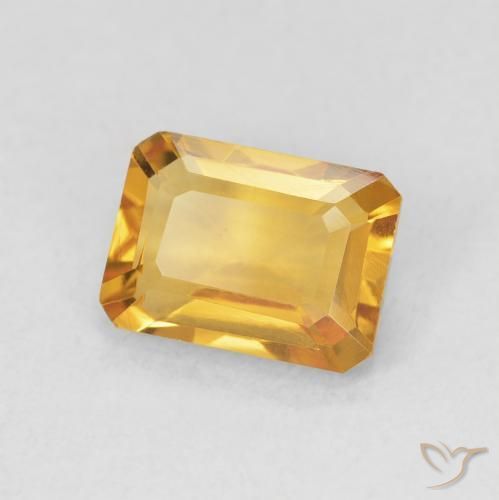 Citrino Medium Light-Golden Natural 1.32ct, Corte Octógono / Esmeralda, VS
