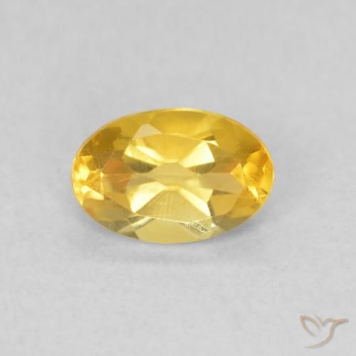 0.43ct Natural Laranja Dourada Citrino, oval, VVS-VS