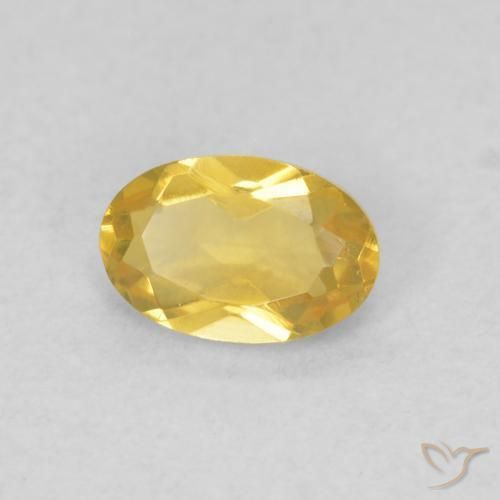 Citrino Dourado médio Natural 0.43ct, oval, VVS-VS