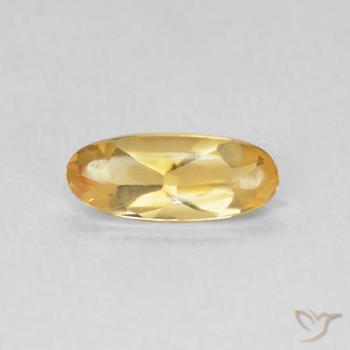 0.85ct Natural Laranja Dourado Profundo Citrino, oval, Transparente