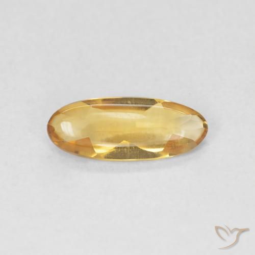 0.68ct Natural Medium Light-Golden Citrino, oval, Transparente