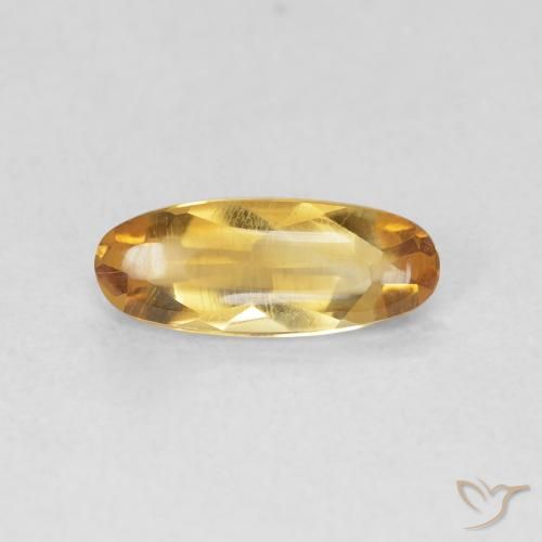 0.78ct Natural Medium Light-Golden Citrino, oval, Transparente