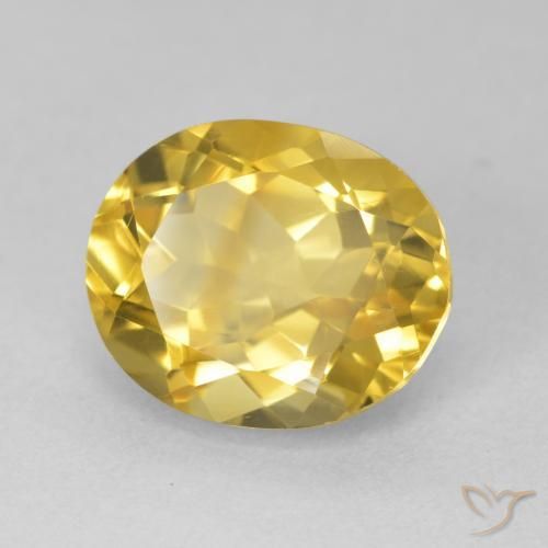 Citrino Dourado médio Natural 4.62ct, oval, VVS-VS