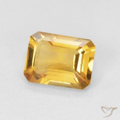 Citrino Laranja-Ouro Natural 1.30ct, Corte Octógono / Esmeralda, VVS