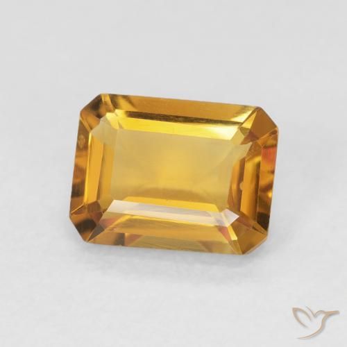 Citrino Laranja-Ouro Natural 1.44ct, Corte Octógono / Esmeralda, VVS