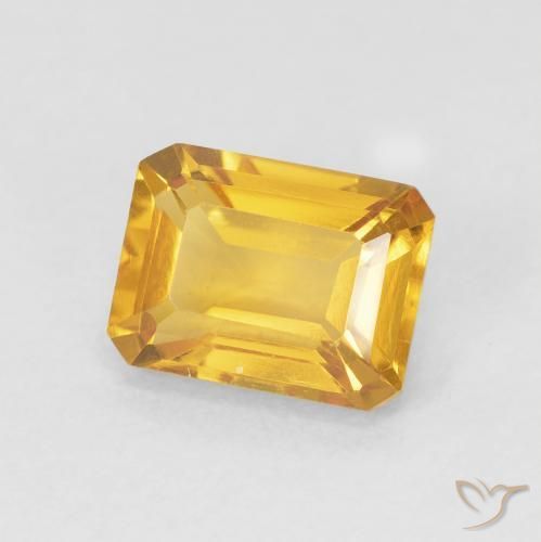 Citrino Laranja-Ouro Natural 1.61ct, Corte Octógono / Esmeralda, VVS