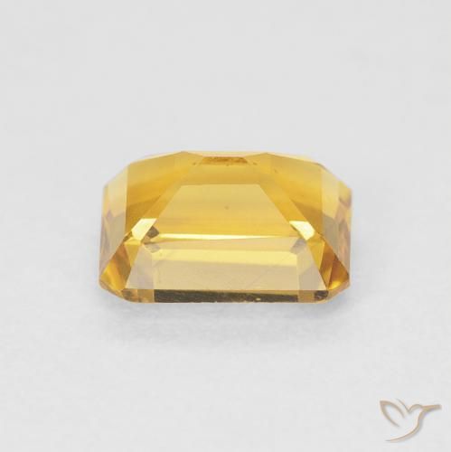 Citrino Medium Light Orange-Gold Natural 1.58ct, Corte Octógono / Esmeralda, VVS