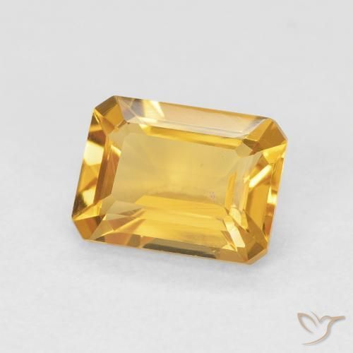 Citrino Laranja-Ouro Natural 1.43ct, Corte Octógono / Esmeralda, VVS