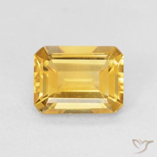 1.42ct Natural Dourado Citrino, Corte Esmeralda, VVS